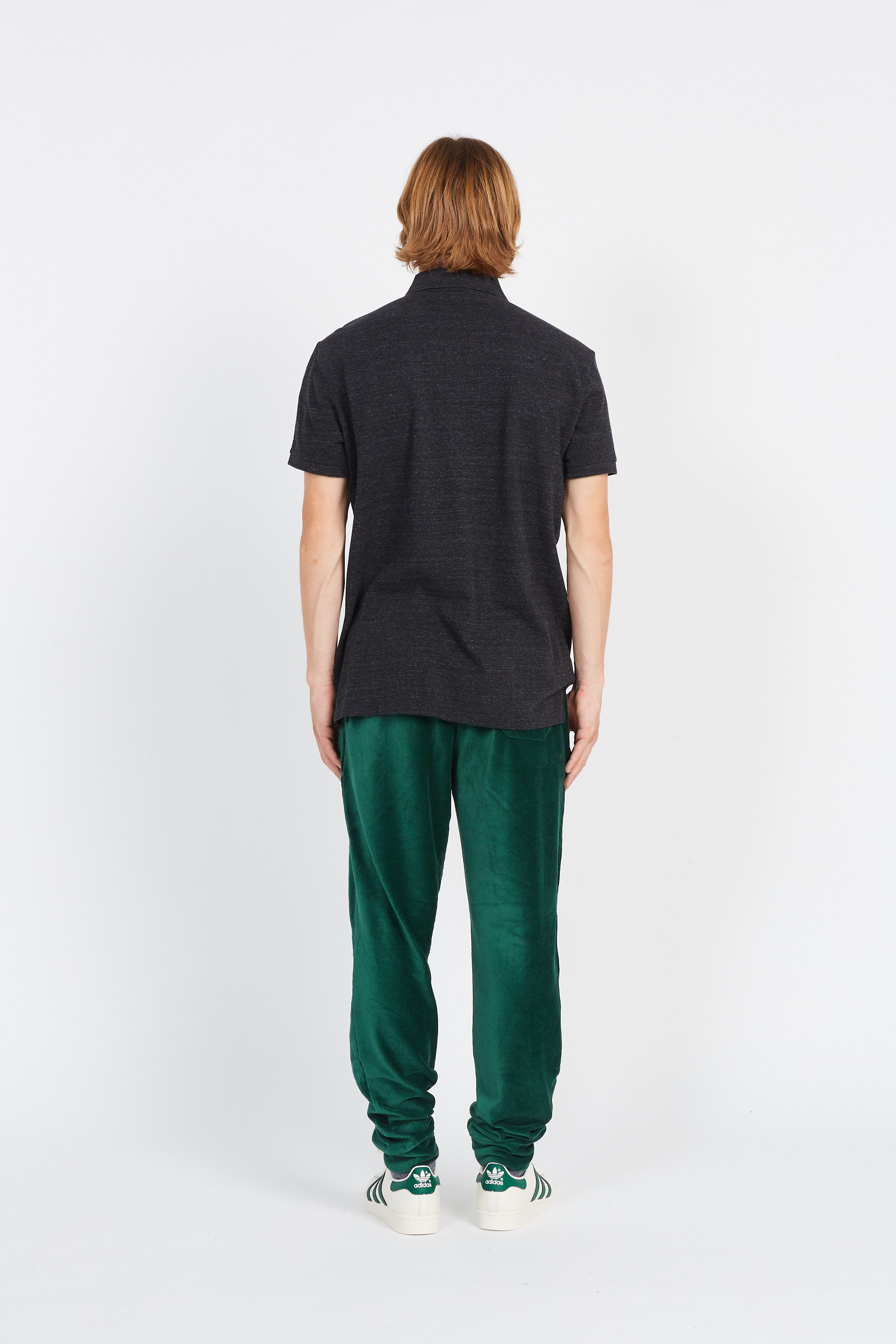POLO RALPH LAUREN - Polo manches courtes Custom Slim Fit Mesh Polo Shirt Gris