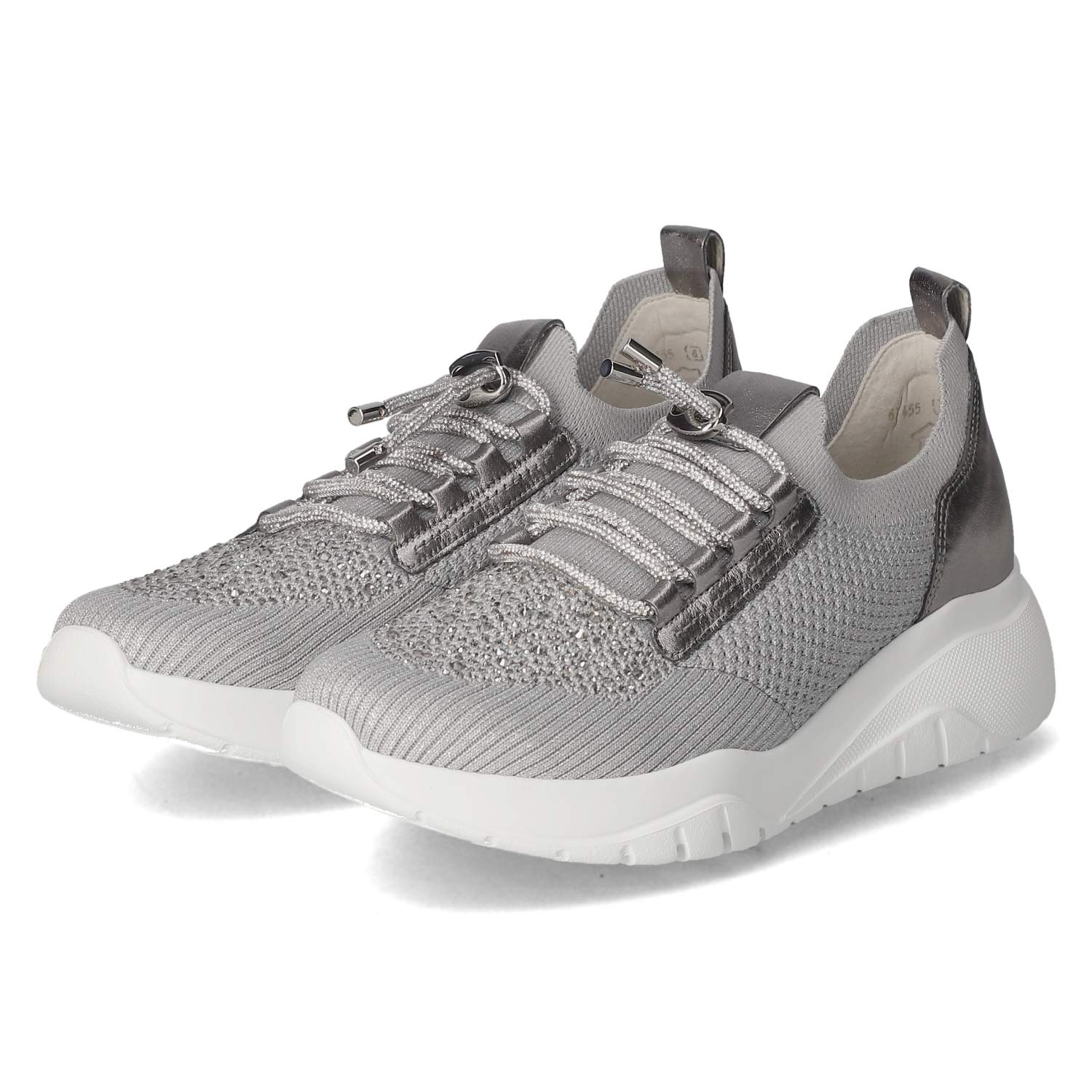 Gabor Low Sneaker - grau (glitter)