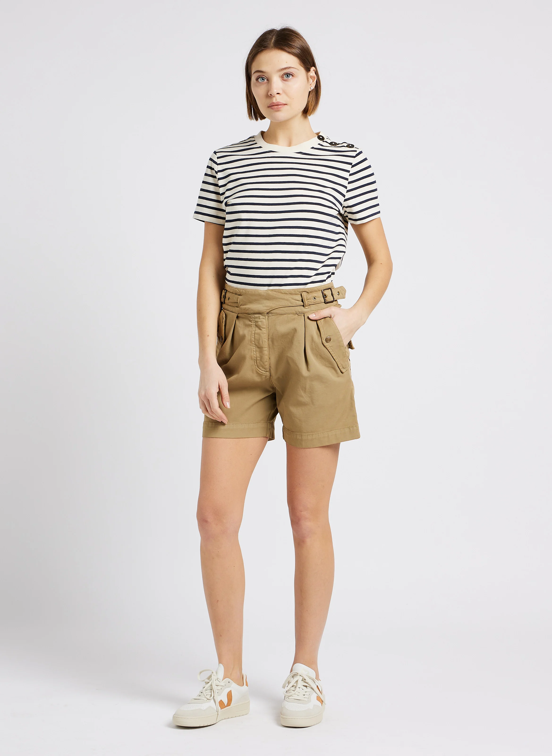 V-90 - Baskets basses en cuir| Multicolore