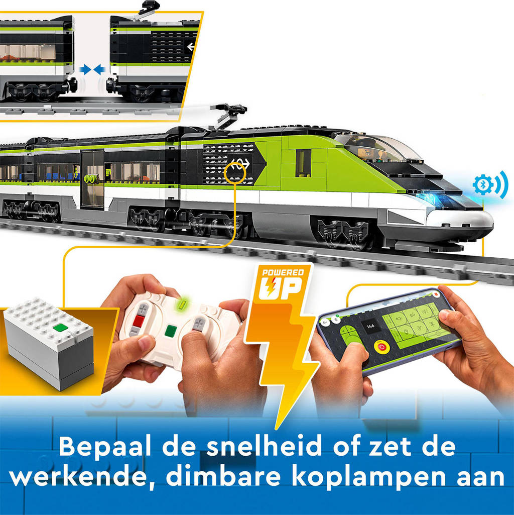 Onze zoon gaat dit helemaal geweldig vinden!Trains Passagierssneltrein Bestuurbare Trein Speelgoed 60337