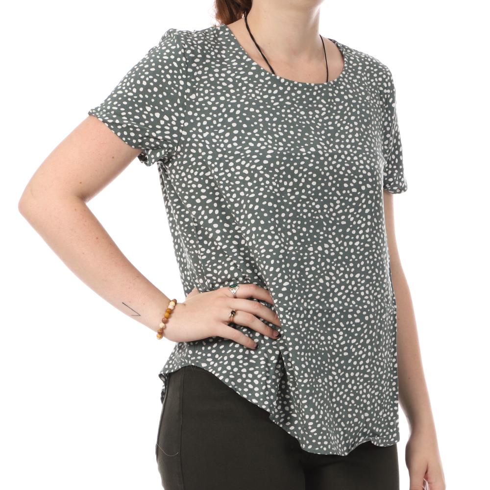 Vero Moda Blouse Kaki à Motifs Femme Vero Moda Easy Joy