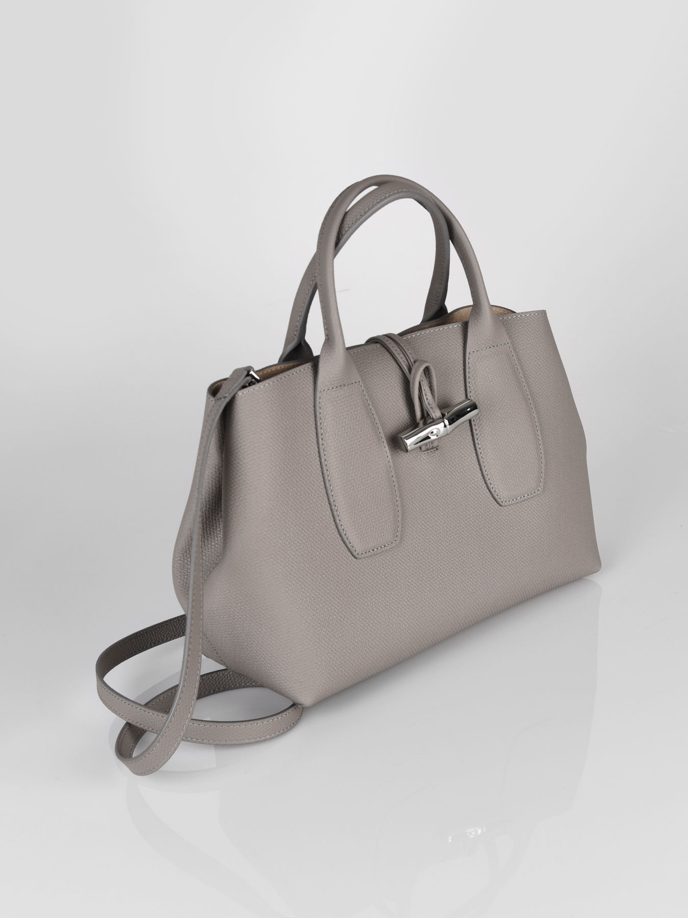Sac port main M Roseau cuir LONGCHAMP