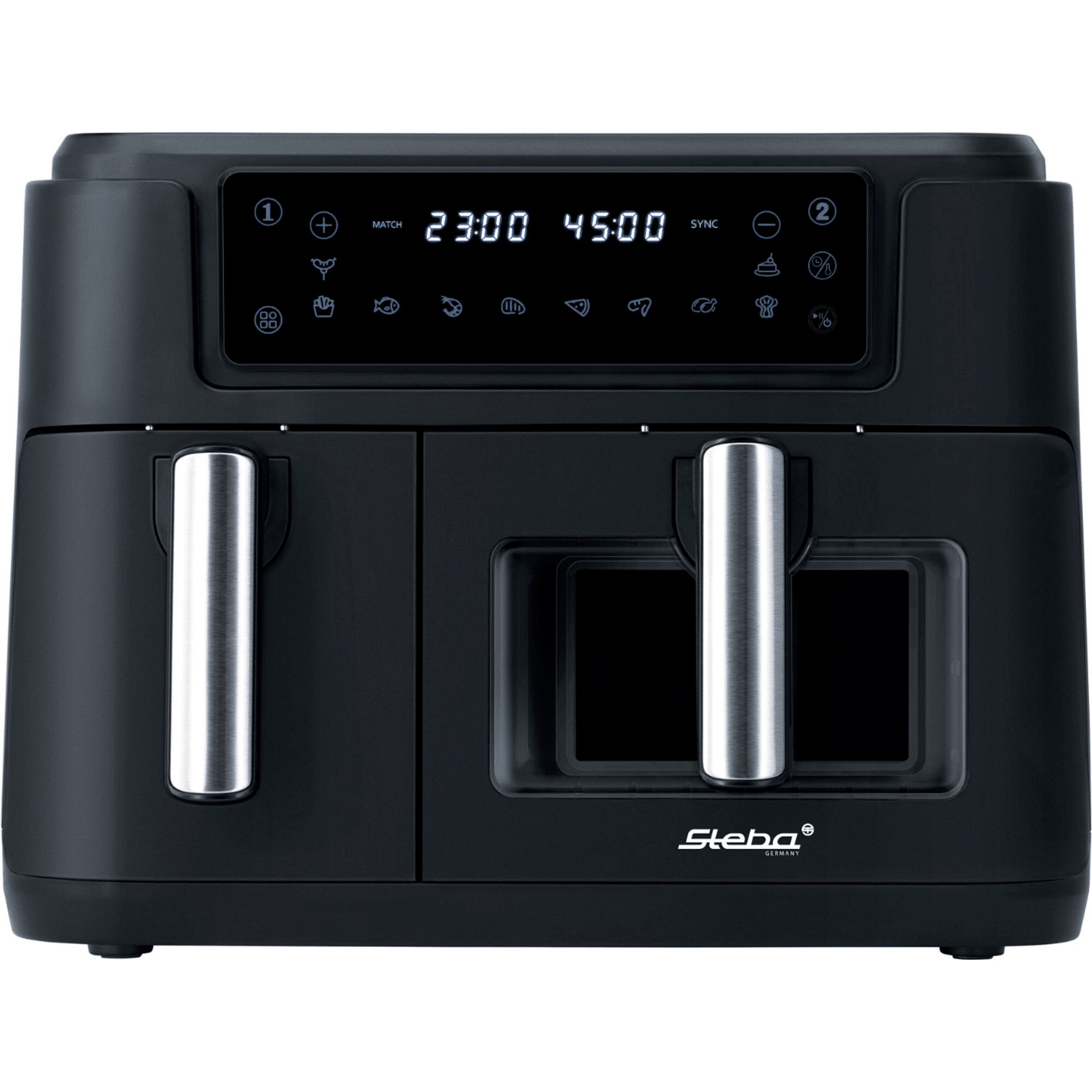 Steba Heißluftfritteuse Doppel-Heißluftfritteuse HF 9500 DUO