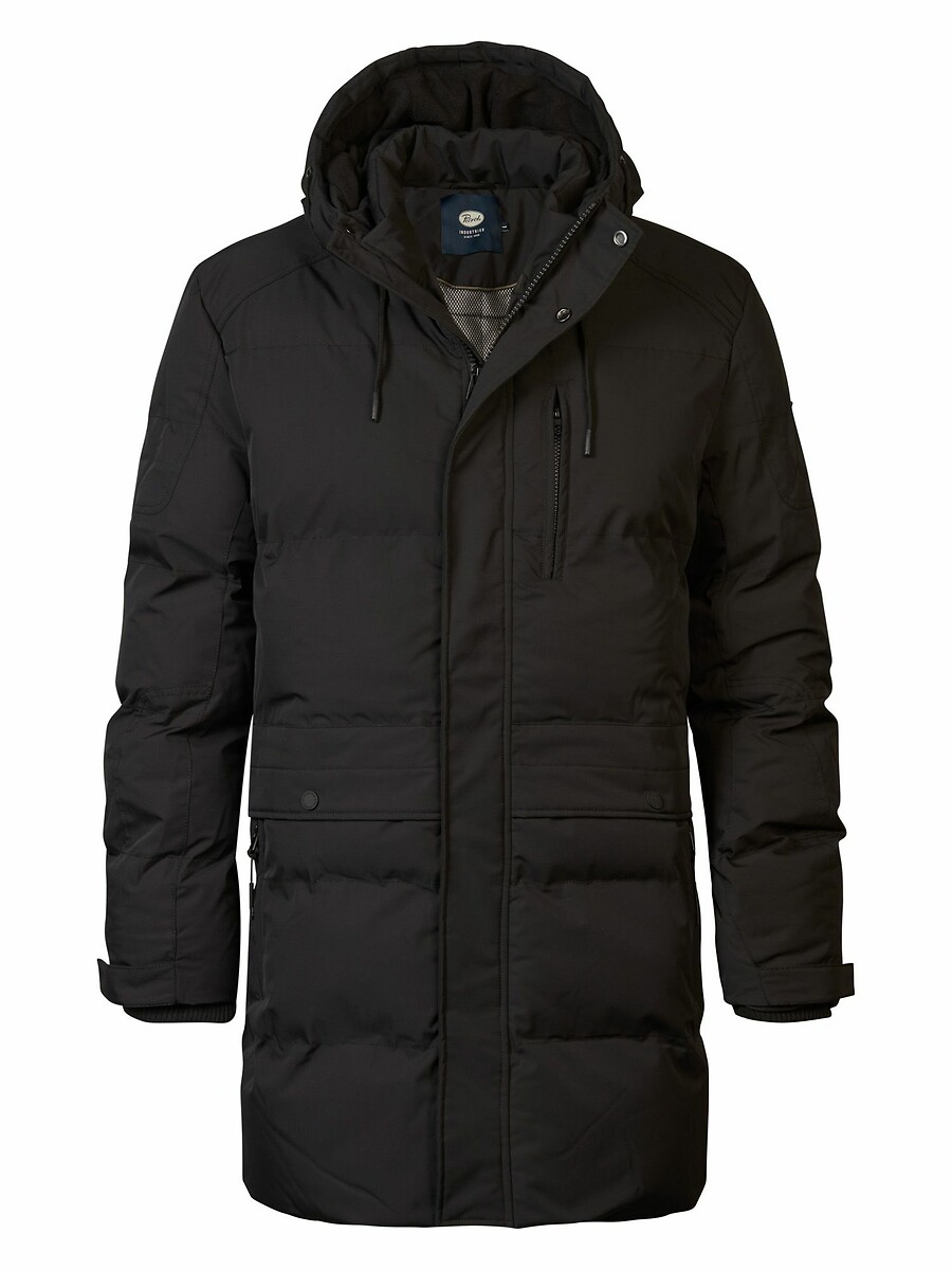 INDÚSTRIAS PETROLÍFERAS<br>Parka comprida com capuz