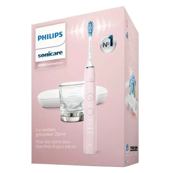 Escova de dentes elétrica recarregável Philips Sonicare DiamondClean Rosa Pó HX9911/29