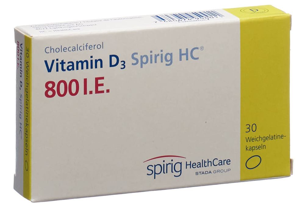 VITAMINE D3 Spirig HC Weichkaps 800 IE Blist 30 Stk