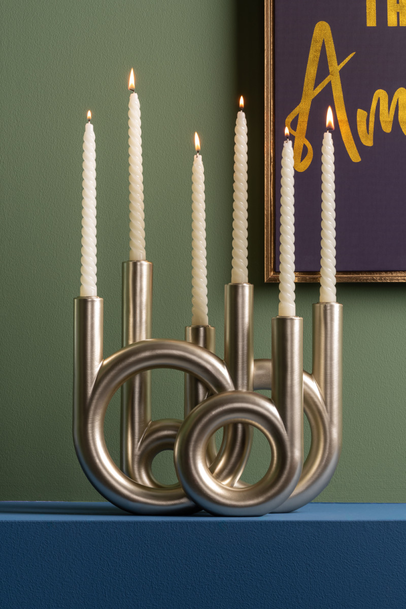 Candle Holder Rings Large PT4157GD Metallic gold