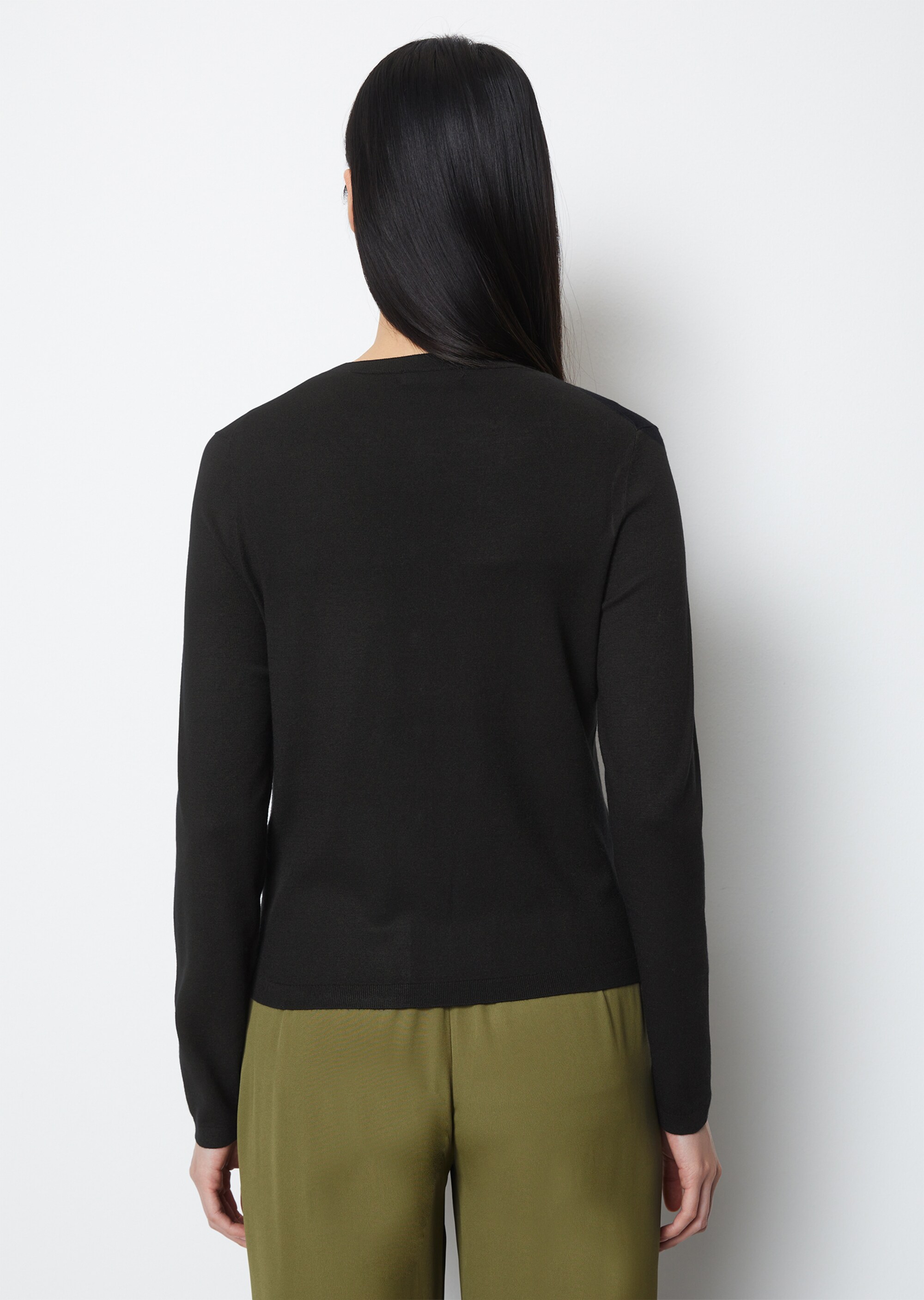Feinstrick-Cardigan slim aus LENZING™ ECOVERO™
