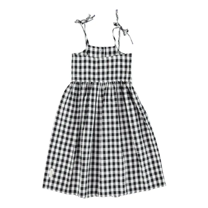 Piupiuchick Robe Vichy Coton Bio | Noir