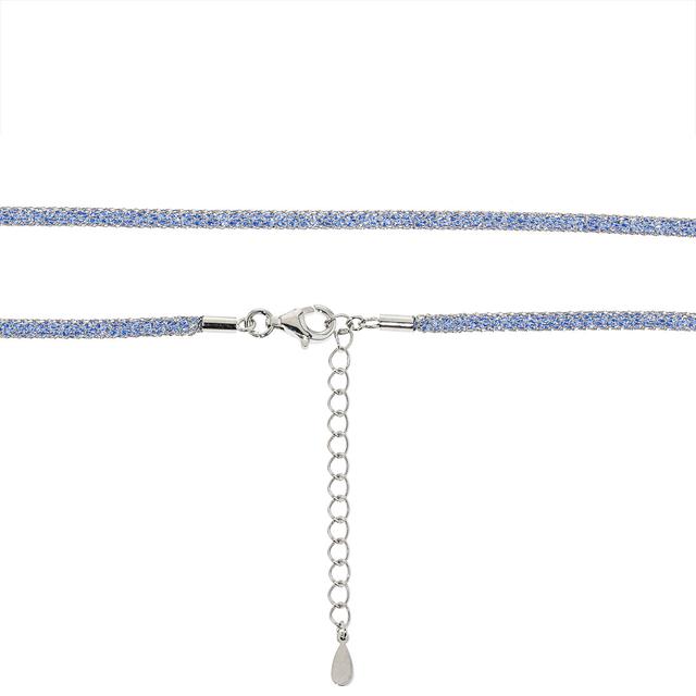Mesh-Collier & Gleiter, Muschelkernperle, Zirkonia, ca. 48 cm