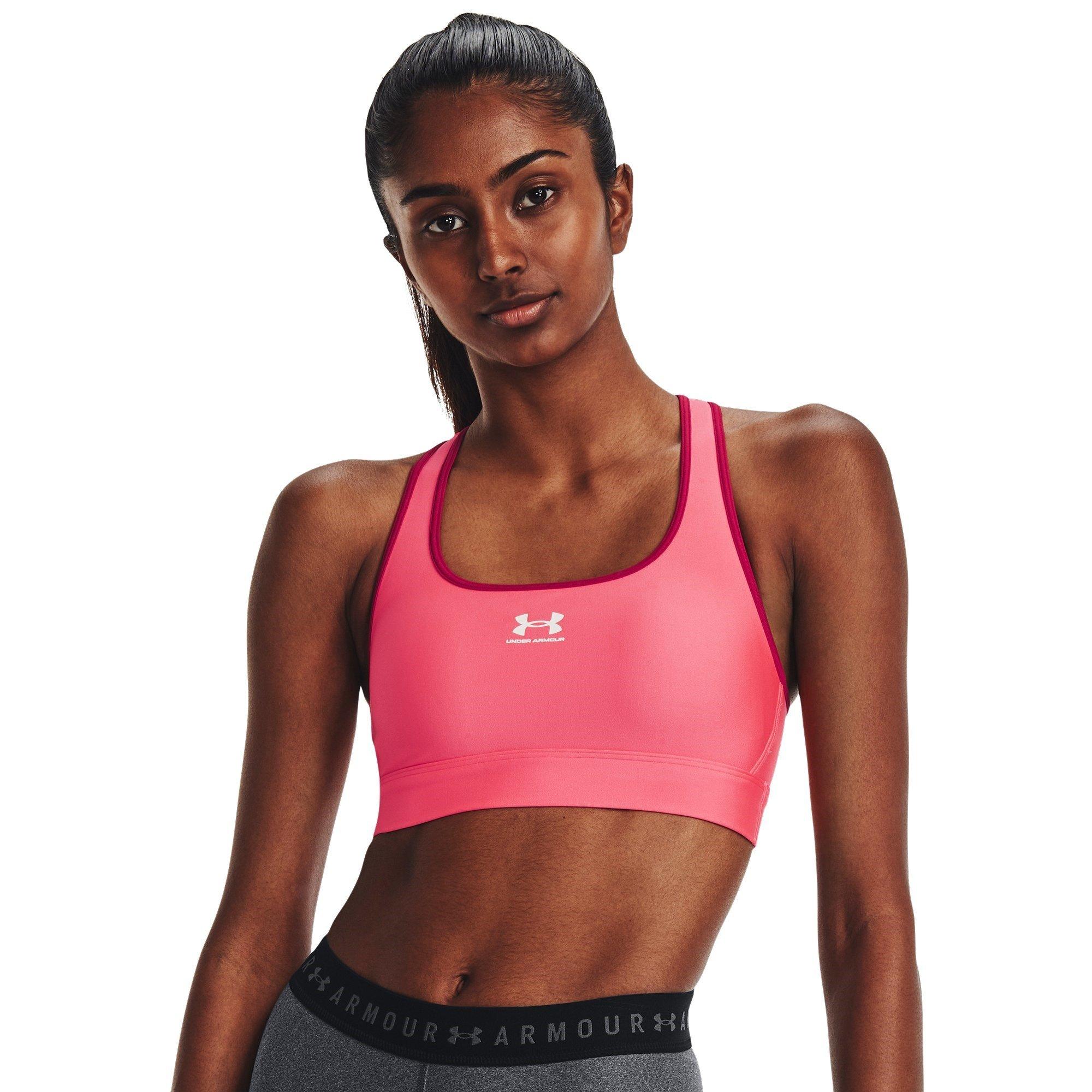Under Armour UA HeatGear Armour Mid Padless Sports Bra Womens