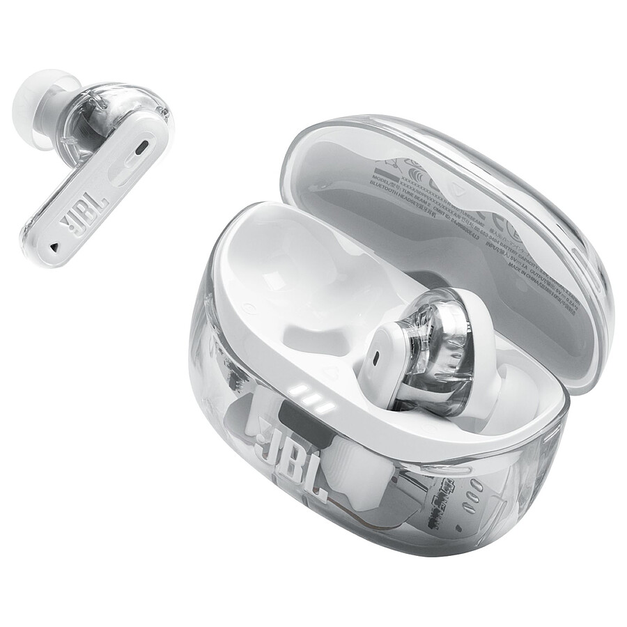 JBL Tune Beam 2 Ghost Edition Blanc