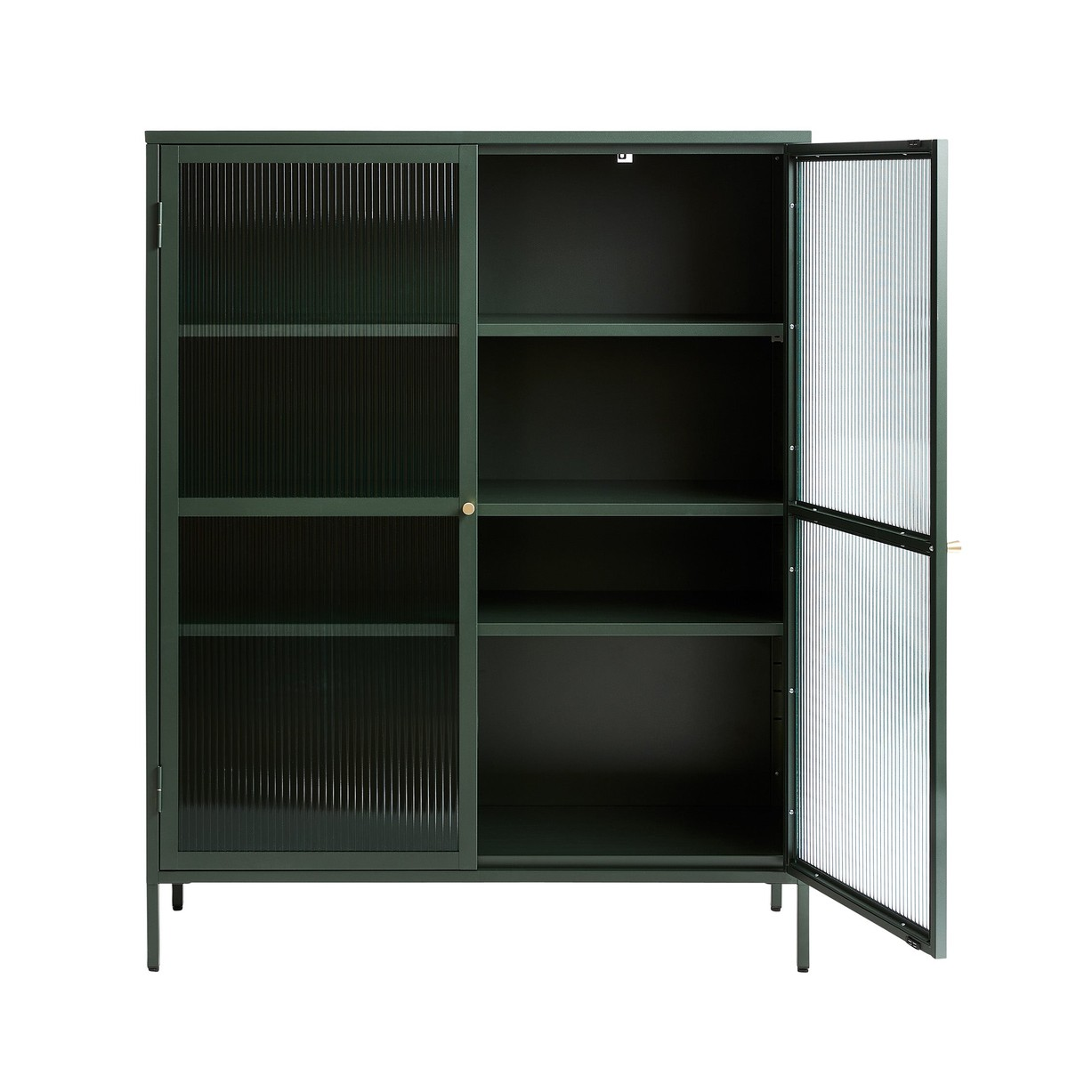 Vitrinekast Omeo 140x111 cm groen