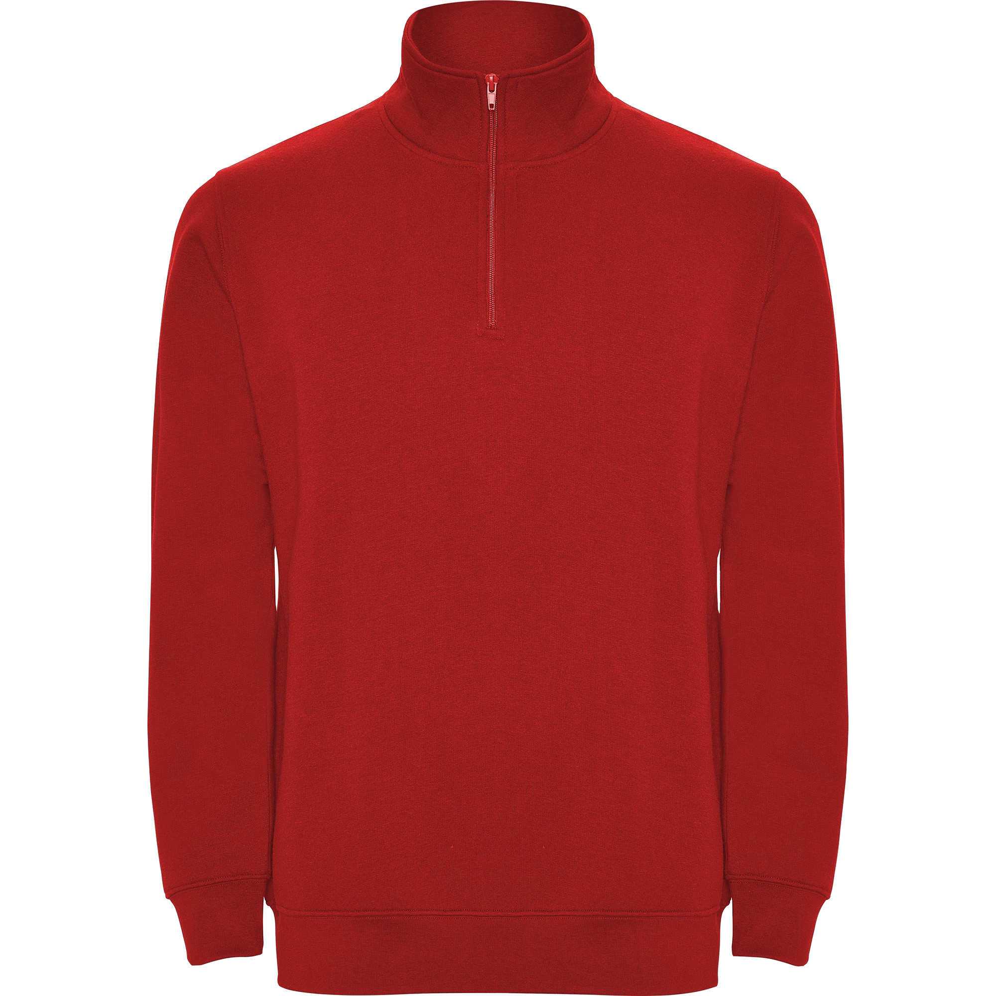 Roly SU1109 - ANETO Sweat avec demi zip ton sur ton et col montant