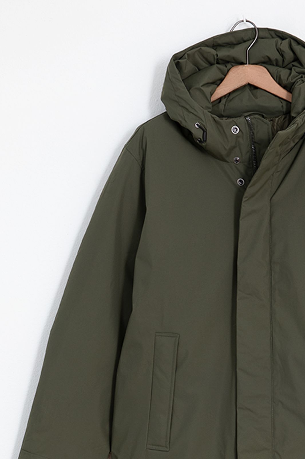 Donkergroene korte parka