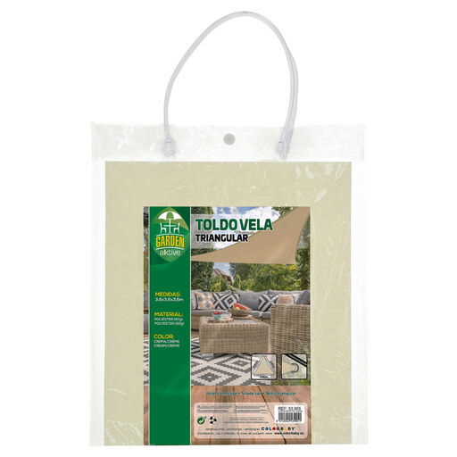 Toldo triangular de sombreamento para jardim Aktive