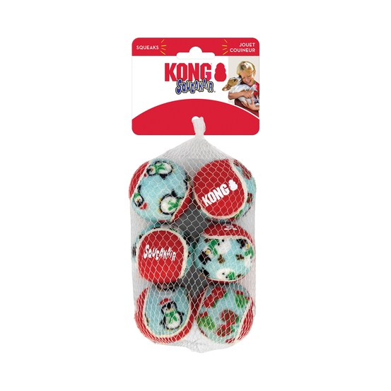 Jouet pour chien 6 balles ''Holiday Squeakair '' S