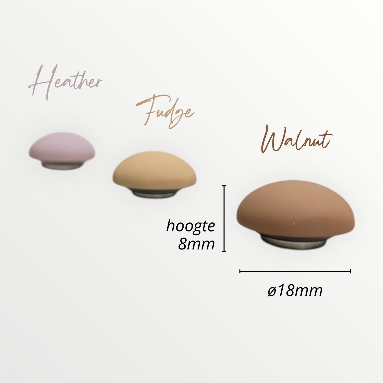 9x magneet - Walnut/fudge/heather