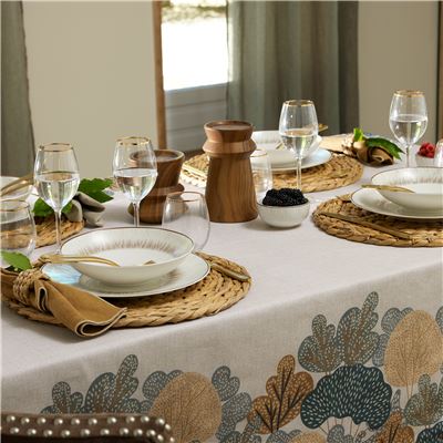 Nappe antitache motif nature - BECQUET CRÉATION