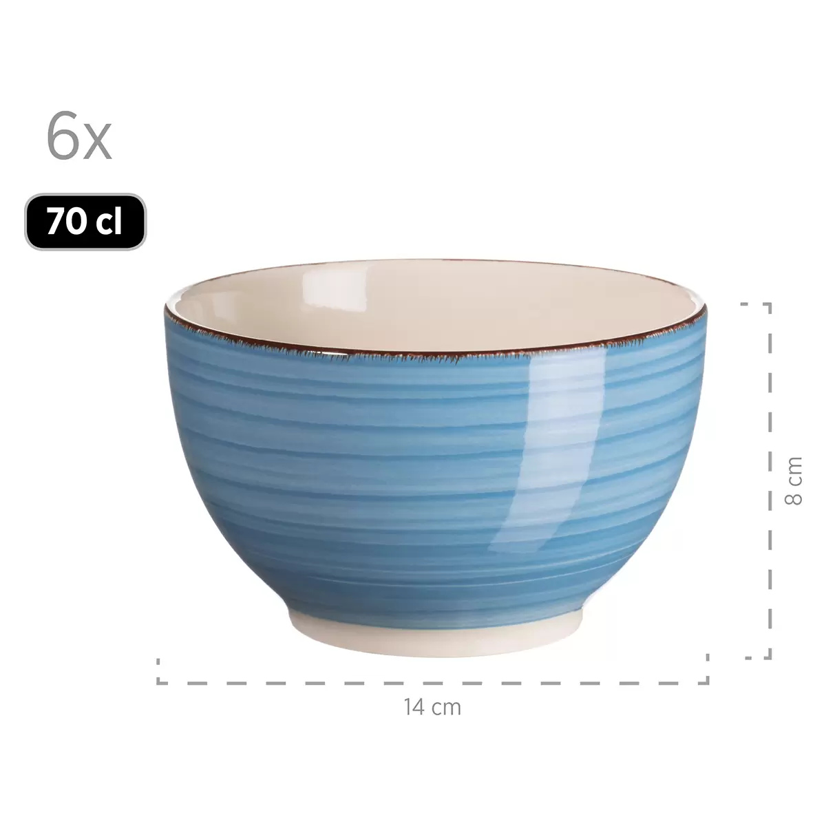 Geschirr-Set 30tlg. LUMACA dunkelblau