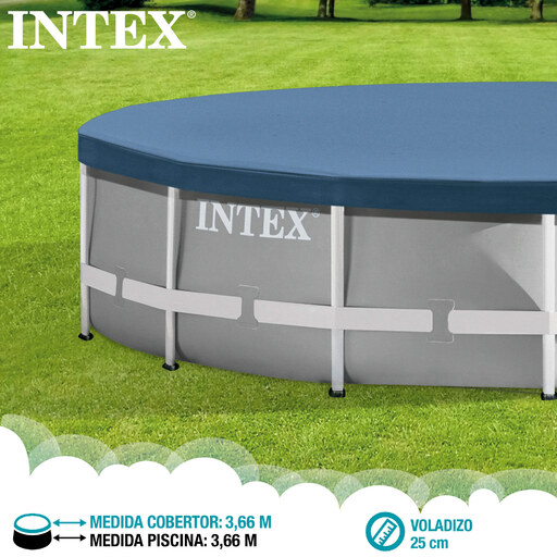 Capa para piscinas Intex Metal e Prism Frame de 366 cm acima do solo.