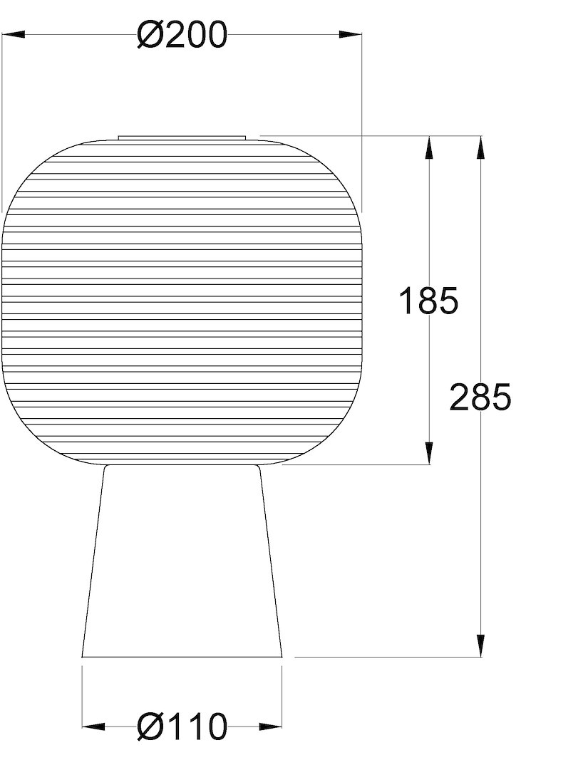 Aura bordlampe brunbeis/hvit E27