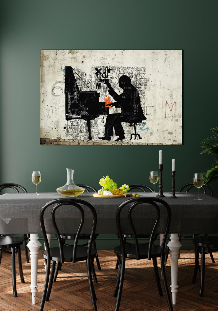 Akustikbild KLAVIERSPIELER 80x120cm, 7kg
