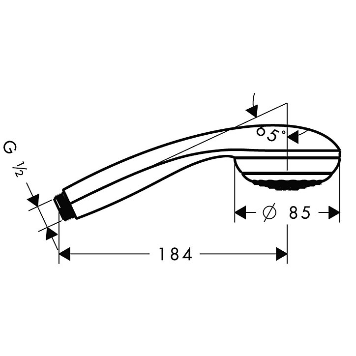 Douchette 1 jet chromé Hansgrohe Crometta 85