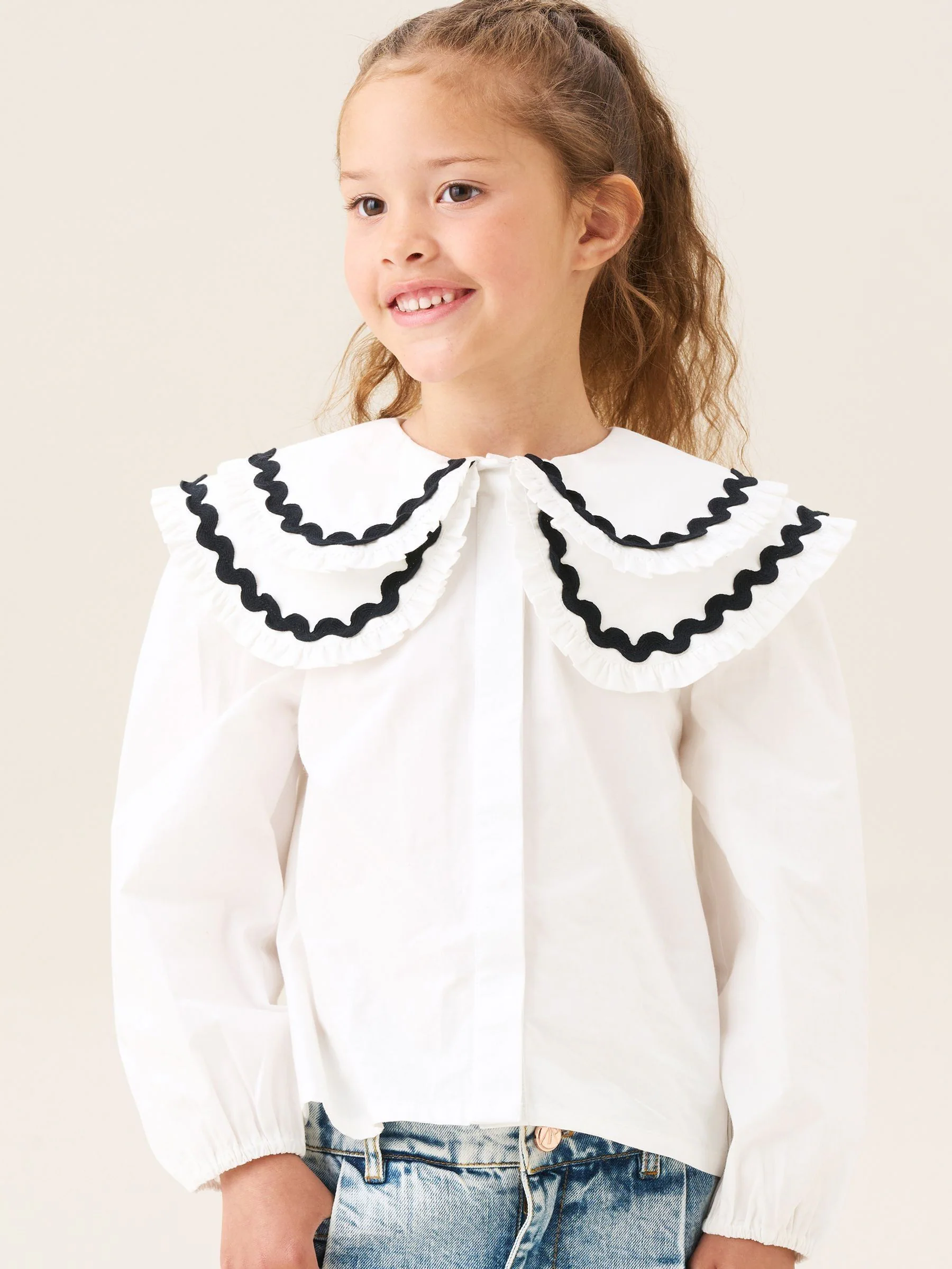 Angel & Rocket Leonie Double Collar Spot Blouse
