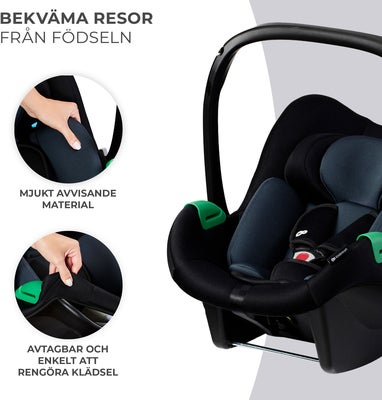 Kinderkraft MINK PRO i-Size Babybilstol inkl MINK FX Base, Black
