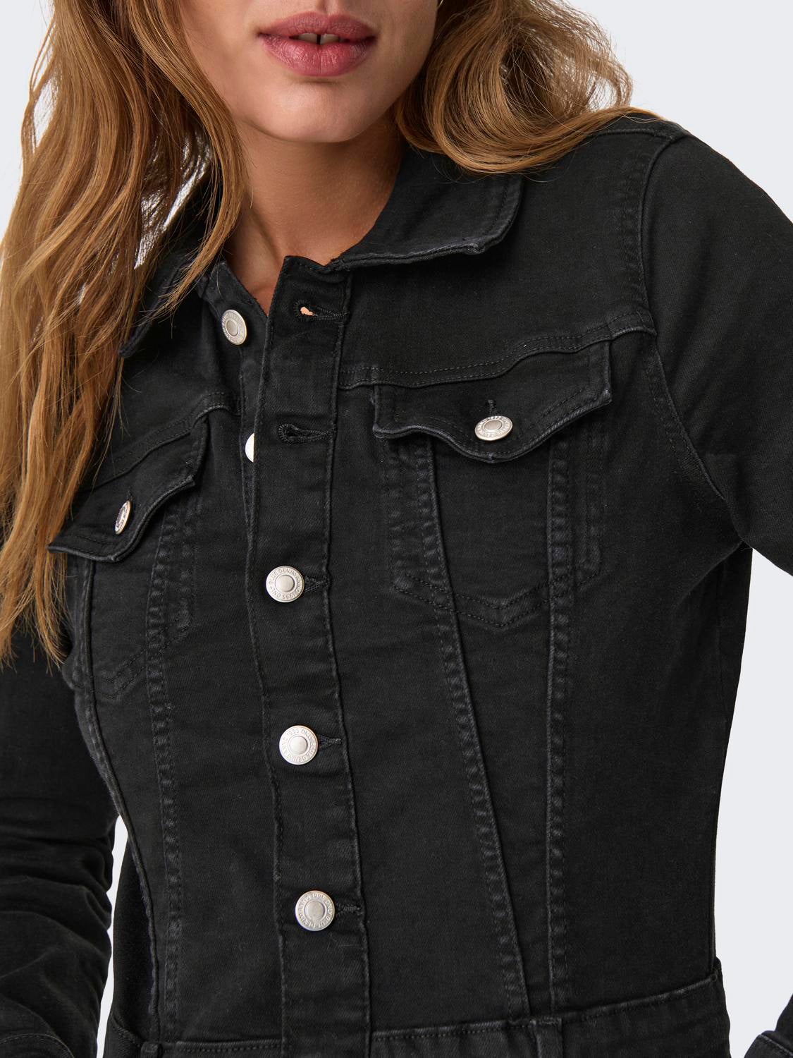 ONLELLEN Langes Kleid Washed Black