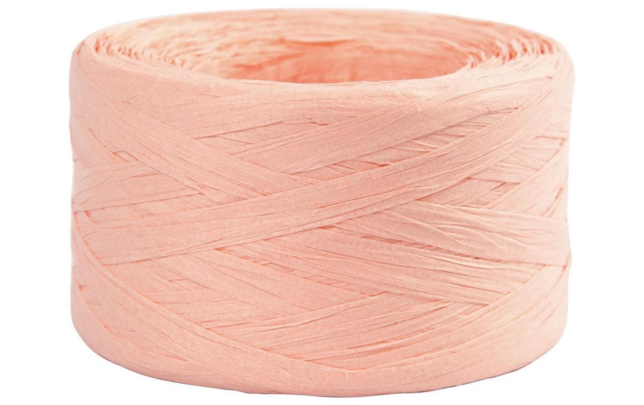 Geschenkband Raffiabast 8 mm x 100 m, HellrosaPapierbast für Geschenke