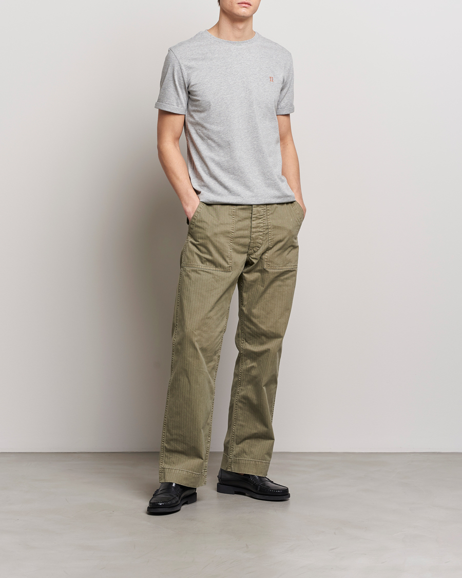 Les Deux Nørregaard Cotton T-Shirt Grey Melange