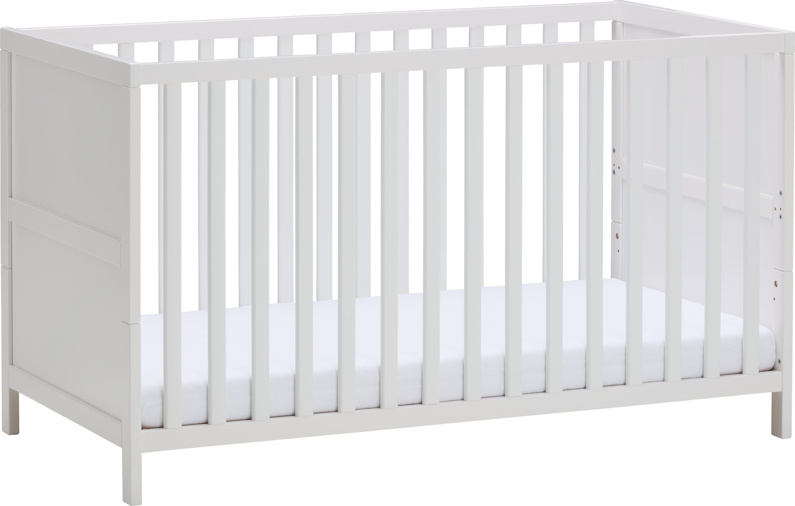 Flexa LUNA Babybett - Weiss / B: 74.6 cm x T: 144.4 cm x H: 83.6 cm