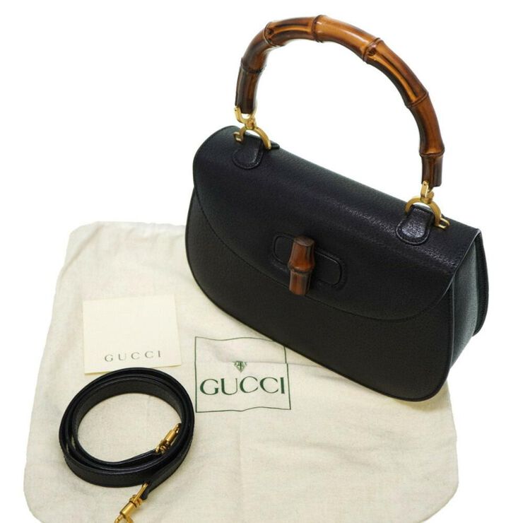 Gucci Vintage Gucci Bamboo Black