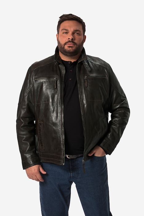 Men+ Lederjacke, Leder, Lammnappa, bis Gr. 84/86