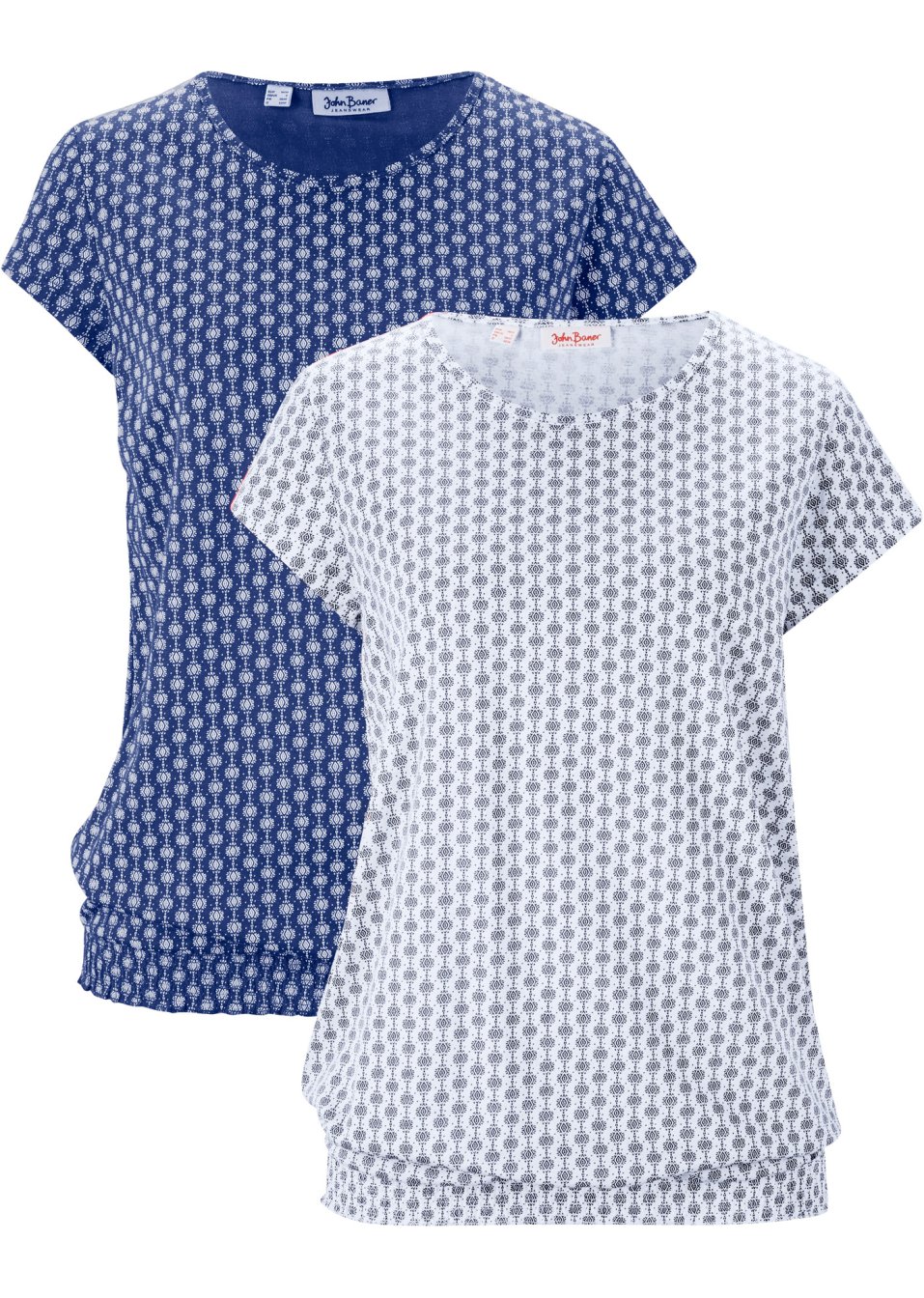 Lot de 2 T-shirts imprimés, petites manches