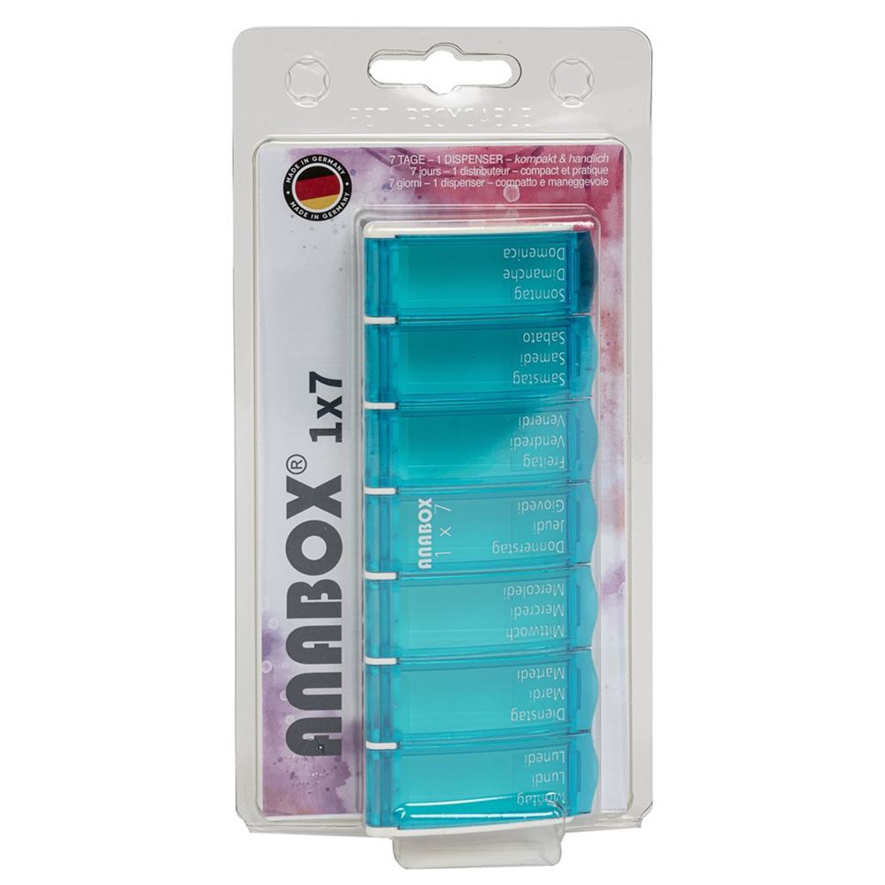Anabox Medidispenser<br>1 Stück, 1x7 türkis
