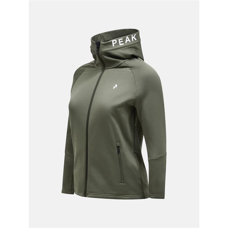 Peak Performance W Rider Zip Hood Pine Needle/Pine Needle