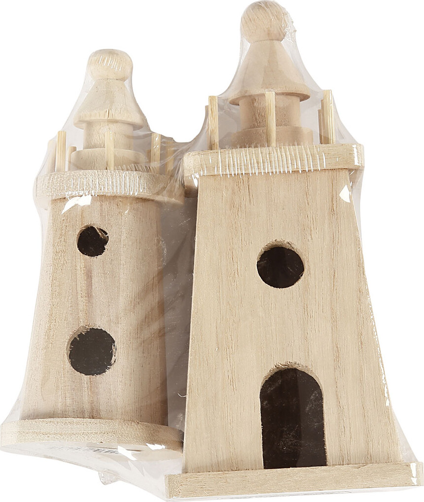 Fyrtårn - H 13,5+18 CM - 2 Stk
