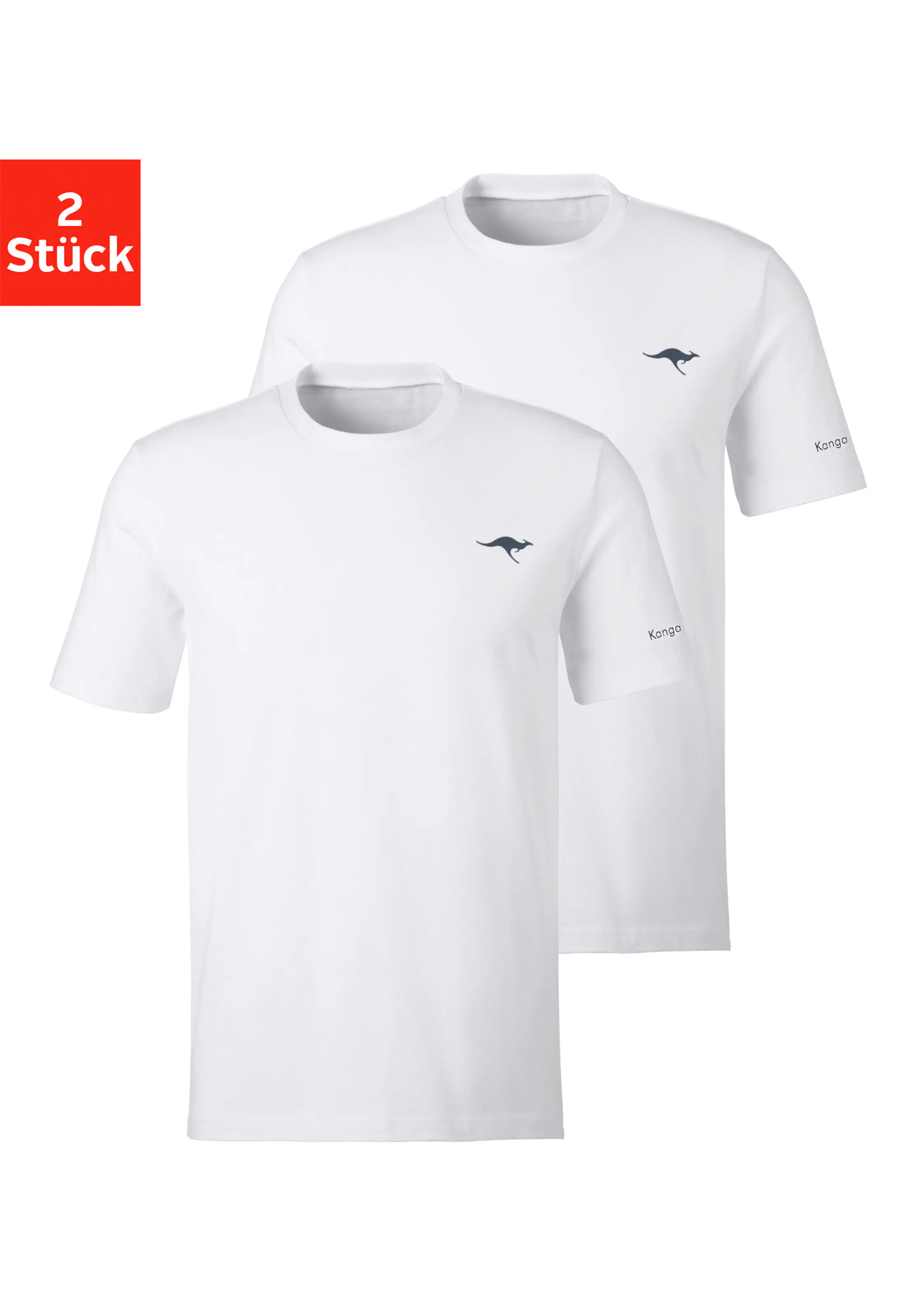 KangaROOS Kurzarmshirt in 2x weiß