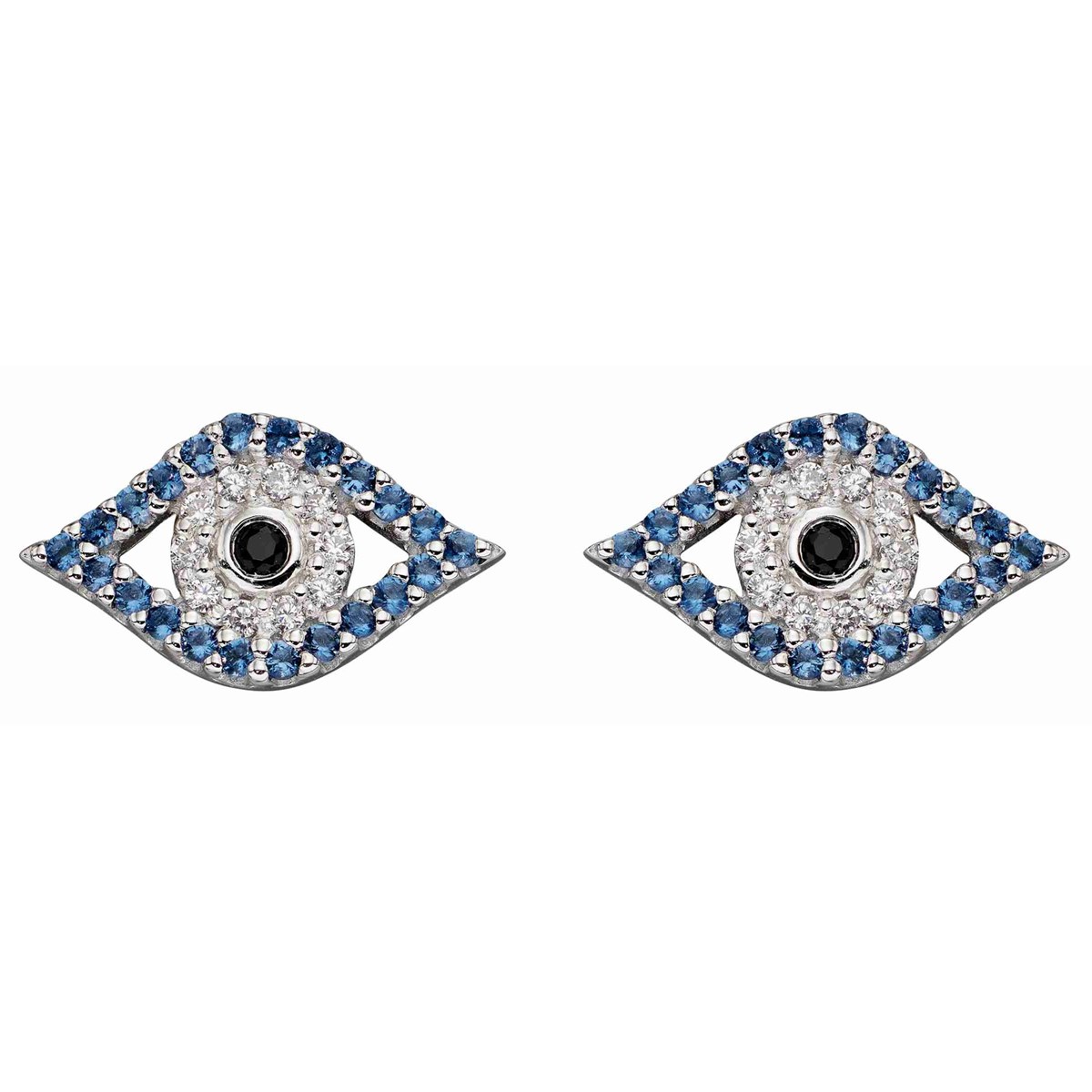 Boucles d'oreilles yeux en argent 925/1000