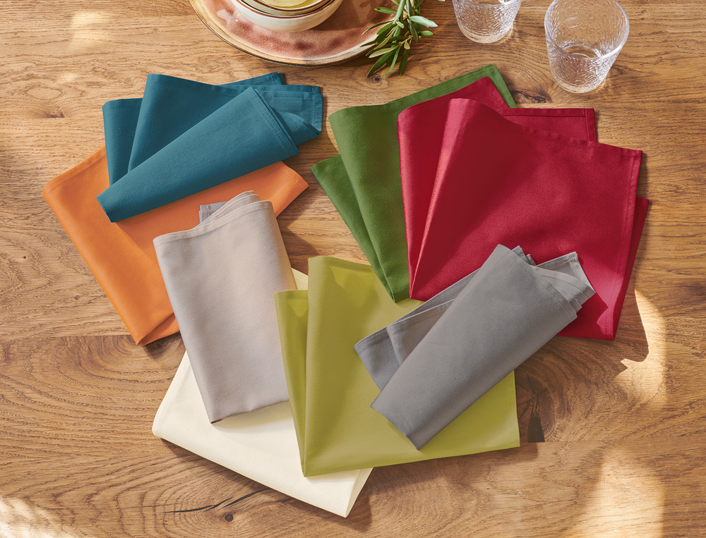 Lot de 4 serviettes de table-Couleurs de table