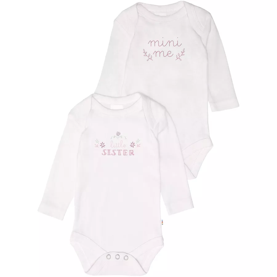 Liliput Langarmbody im 2er-Pack Mini Me  Little Sister weiß