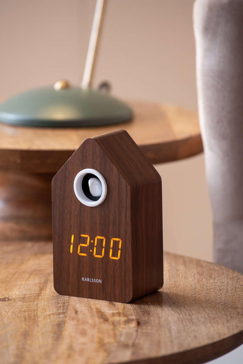 Alarm Clock Cuckoo LED KA6061BK Black wood