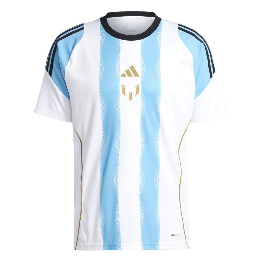 adidas T-shirt d'Entraînement Messi Triunfo Dorado - Blanc/Blue Burst