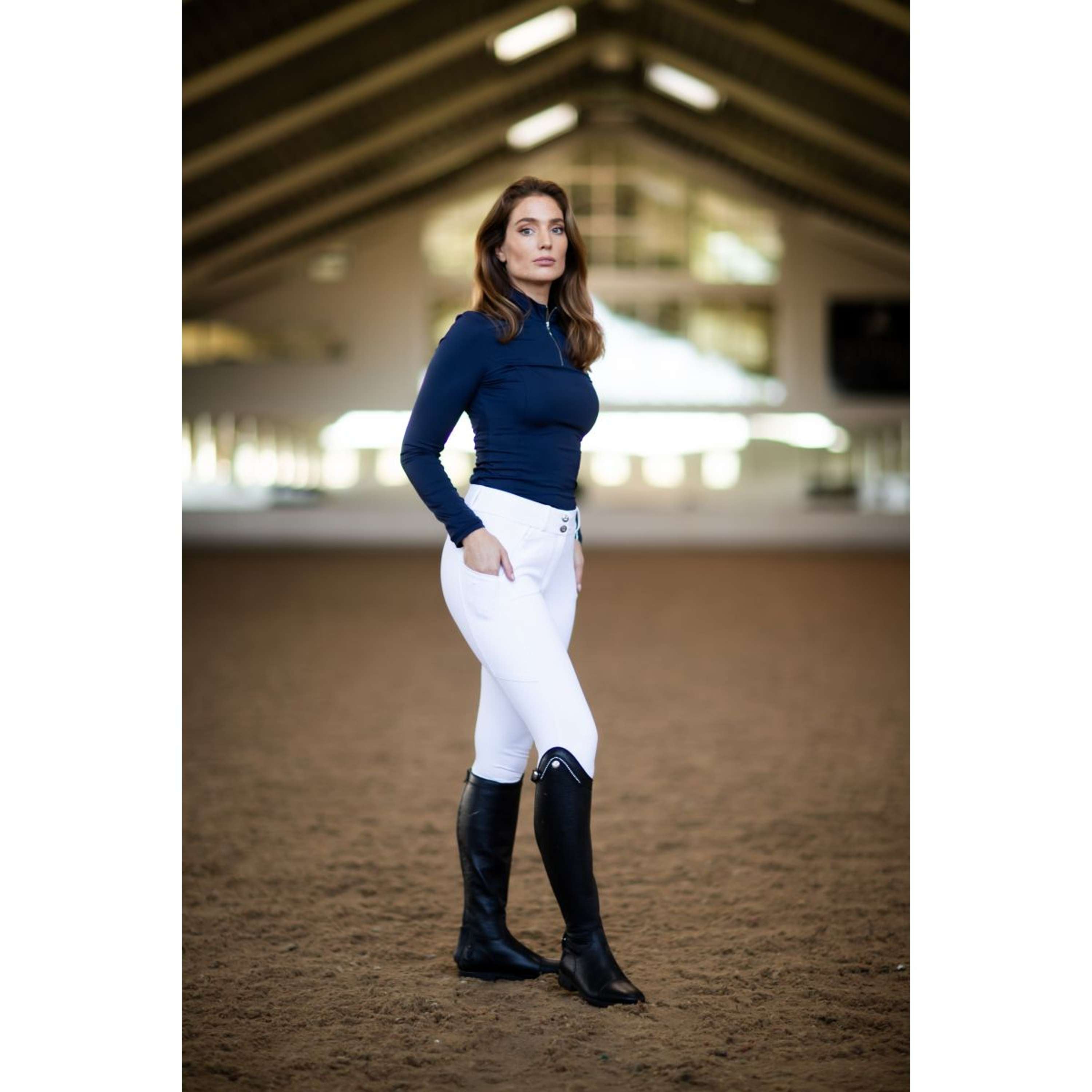 Equestrian Stockholm Rijbroek Elite Jump Wit