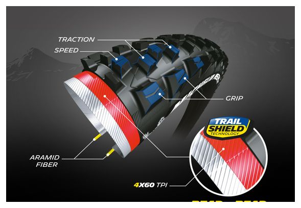 Pneu Michelin Wild AM Performance Line 27.5'' Tubeless Ready Souple E-Bike Ready