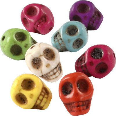 Howlite - Ø 12 MM - Hulstr. 1,5 MM - Stærke Farver - 32 Stk