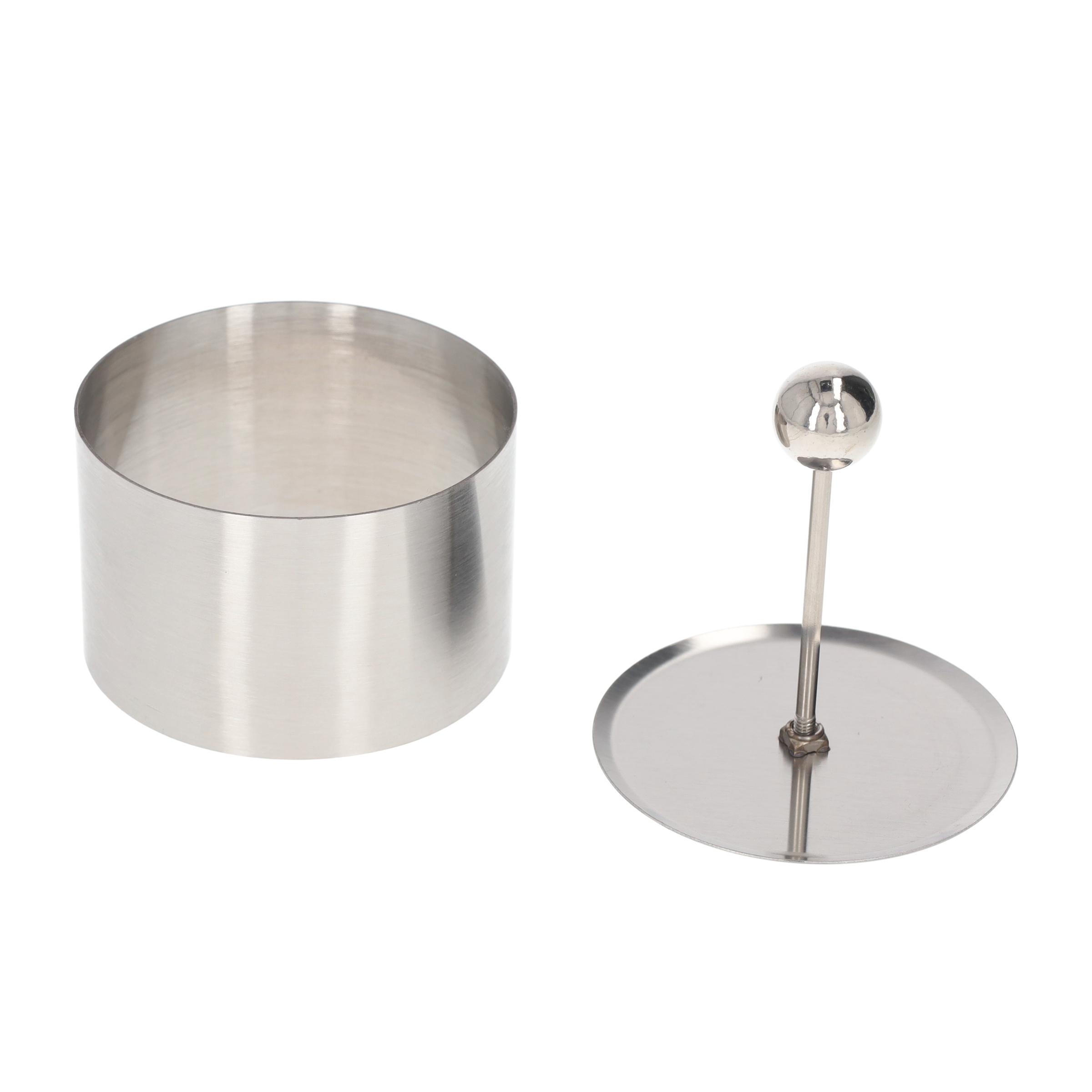 (Ø8x5cm) Edelstahl Dessert Ring DIY Servier Presse Anrichte Form für Kuchen / Mousse / Gemüse - Silber